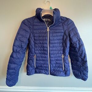 Michael Kors Women’s Packable Down Fill puffer coat jacket size Small S Blue